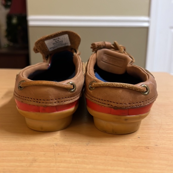 Sperry Tops Siders Duck Shoe sz 5.5 Red Slicker Slides - Picture 6 of 9